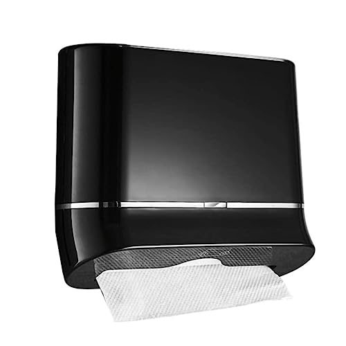 ALLC Toilet Paper Dispenser Paper Towel Dispenser 11x9.9 Inches Toilet Paper Dispenser Wall Mount Commercial Toilet Roll Dispense Toilet Tissue Holder for Bathroom (Color : Black, Size : One Size)