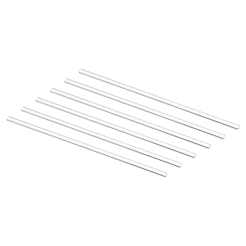 Meccanixity MEA220226EE0417 3.3 Borosilicate Glass Stick 5.91 Inch Length 4Mm Dia Stir Rod Mixing Tools With Both Ends Round For Lab Kitchen Science 6Pcs cover