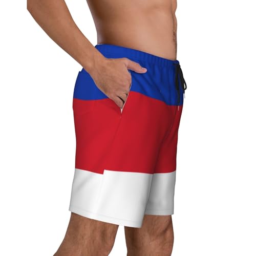 Flag of The Sorbs Men Beach Pants â€“ Swim Trunks for Men,Quick-Dry and Comfortable, Suitable for Beach, Surf, and Everyday Wear Black3