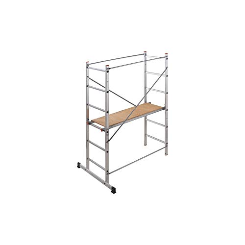Trabattello Easy 100 In Alluminio - Dp.1038054 - Tiranti Diagonali Ed Orizzontali In Acciaio Con Sistema Di F