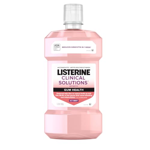 Listerine Clinical Solutions Gum Health Antiseptic Mouthwash, Antigingivitis & Antiplaque Oral Rinse...