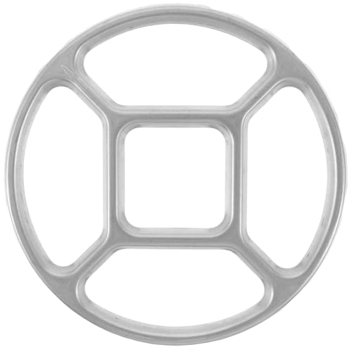SHERCHPRY Soporte Antideslizante para Wok de Aleación, Rejilla Auxiliar para Cocina de Gas, Anillo Soporte para Quemadores, Accesorio para Ollas y Sartenes, Color Plateado Galvanizado, 1