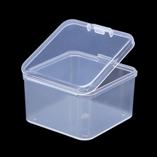 Image of 24 Pcs Square Bead Organizers (2.09 x 2.09 x1.42 inch) - Clear Plastic Beads Storage Containers Box for Jewelry Findings and Art Supplies
