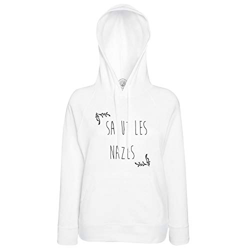 Sweat à capuche original Salut Les Nazes avec fleurs pour affirmer votre singularité