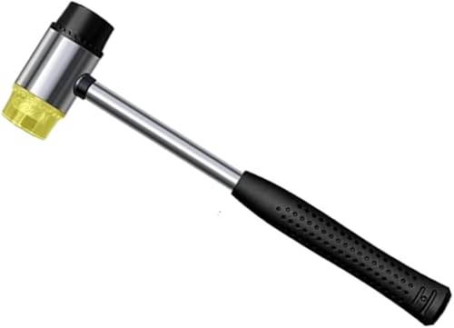 Martillo de goma de nylon de doble cabeza de 1.181 in, mazo de metal suave de doble cara de plástico para la instalación de pisos de artesanía de