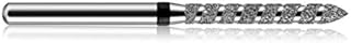 NTI Axis M856L-014 NTI Diamond Bur, FG Shank, Long Round End Taper Head Shape, 014 Head Size, Medium Grit, 9.0 mm Head Length (Pack of 5)