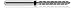 NTI Axis M856L-014 NTI Diamond Bur, FG Shank, Long Round End Taper Head Shape, 014 Head Size, Medium Grit, 9.0 mm Head Length (Pack of 5)