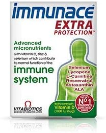 4 Units (Bulk Pack) Vitabiotics Immunace Extra Protection 30 Tablets
