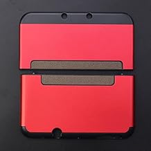 Aluminium Alloy Protective Case Front Back Faceplate Plates Top & Bottom Battery Housing Shell Case Cover for Nintendo New 3DS XL LL Console 2015 - Red