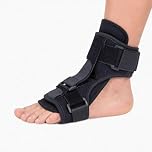 Rudfovn Foot Drop Plantar Fasciitis Support, Adjustable Breathable Achilles Tendonitis Support Night Splint for Achilles Tendonitis (Black)