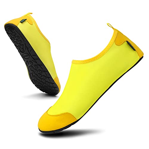SAGUARO Badskor dam aquaskor herr ventilerande vattenskor unisex snabbtorkande storlek 36–47, GUL, 38/39 EU