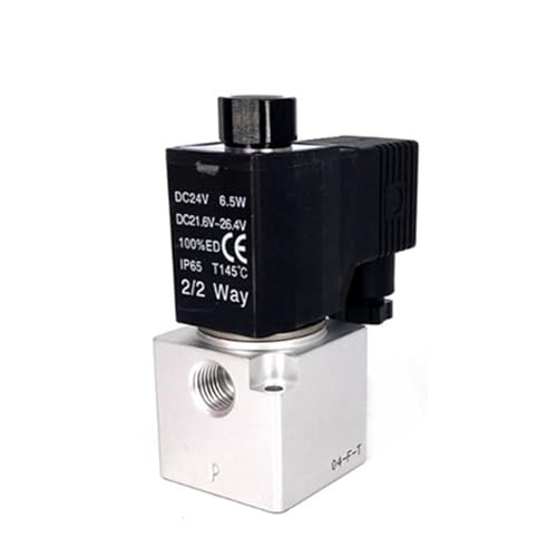 Válvula solenoide 3V3-08 de 3 puertos y 12V DC, tipo normalmente abierta de 2 posiciones 3