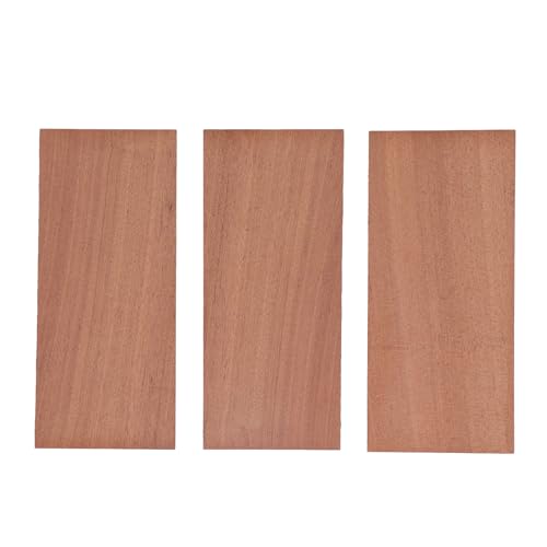 3PCS Guitar Veneer, Guitar Head Veneer, Guitar Head Plate, 188x98x2mm Sapele Wood Guitar Headplate Head Veneer for Repairment
