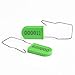 LeadSeals 100PCS Plastic Padlock Security Seals Metal Wire Padlocks Electric Meter Lockout Tags Self-Locking Numbered Anti Tamper Seal Tags Green