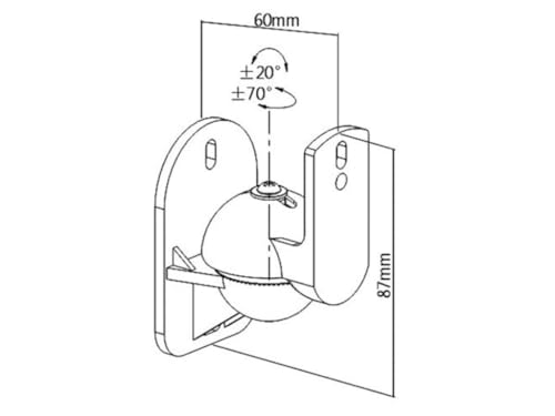 Soporte de pared para altavoces que soluciona la falta de espacio con diseño resistente de 2 piezas 2