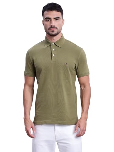 Image of Solid Slim-Fit Cotton Polo T-Shirt