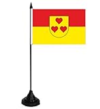 Höhe ca. 30 cm U24 Tischflagge Wanzleben-Börde OT Dreileben Fahne Flagge Tischfahne 10 x 15 cm
