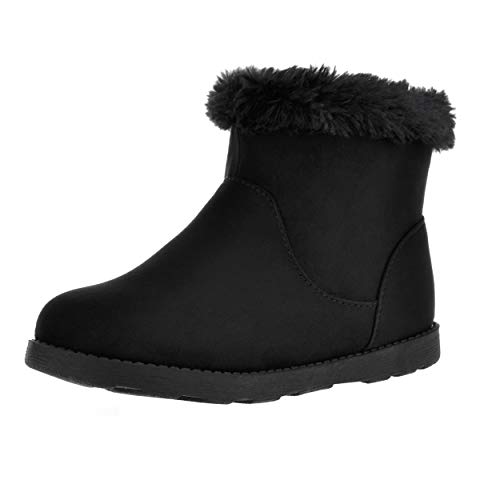 Festooning Girls Faux Fur Shearling Boots, Black Size 3