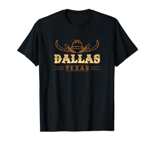 Dallas Texas USA Western Rodeo Ranch Chapeau de cowboy bovin T-Shirt