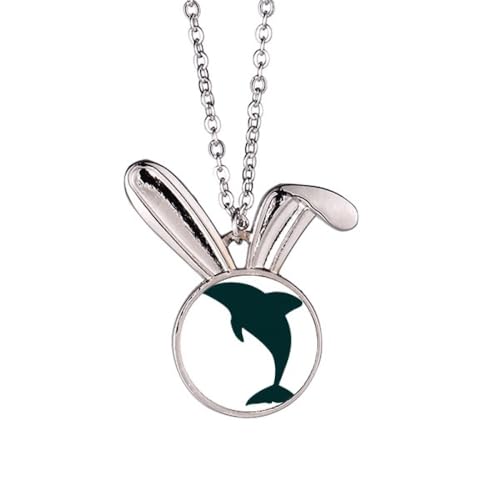 Collier dauphin Blue Ocean Docile en argent pour femme