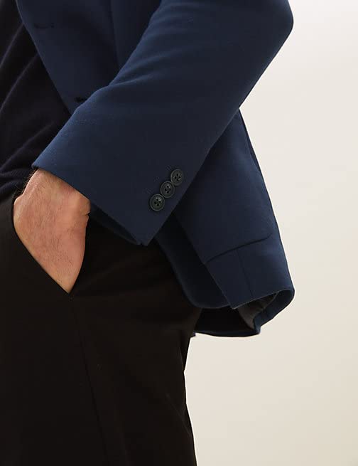 Image of Marks & Spencer Men Straight Fit Mid Rise Casual Pants