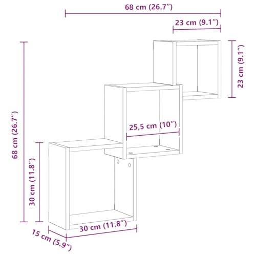 Étagère murale cube à compartiments pour optimiser l'espace du salon
