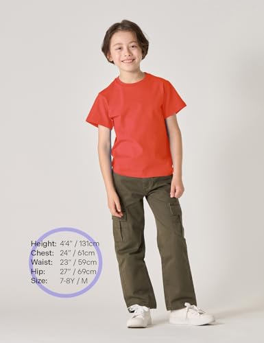 Image of LAPASA Boys & Girls Cotton Graphic T-Shirts 4 Pack Tees for 3T-13Y Kids K01 | Ribbed Crewneck & Short Sleeve Undershirts for Toddlers and Teens. Soft, Breathable, Ideal for School & Daily Wear