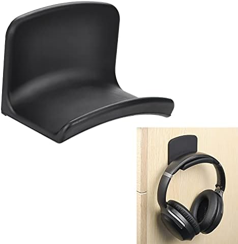 Neetto Headphone Hanger Holder Wall Mount, Headset Hook Under Desk, Universal Adhesive Stand for Sennheiser, Sony, Bose, Beats, AKG, Audio-Technica, Gaming Headphones, Earphones, Cables - HS907