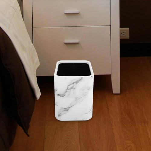 Caneca de Basura Marble Doble Capa Mediana Blanco Mármol miniatura 6