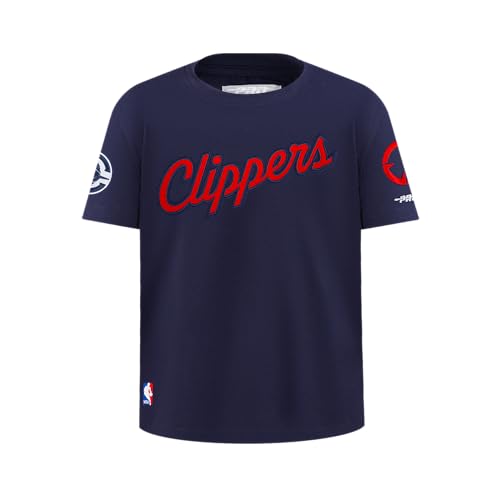 Pro Standard Big Boys NBA Los Angeles Clippers Classic Chenille Short Sleeve Tee Midnight Navy XL