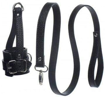 Mastur Bean Leash with Ball Stretcher for Pet, Black, 35.5 inches