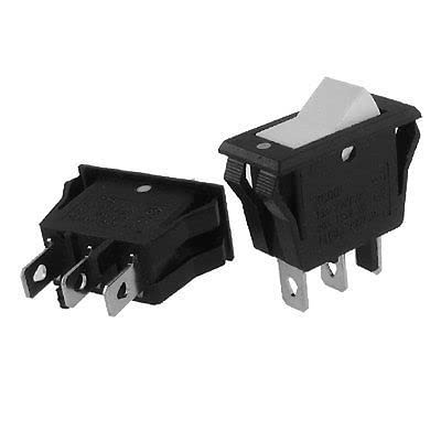 Commutateur 3 broches ON-ON SPDT interrupteur à bascule blanc 15A 250V AC