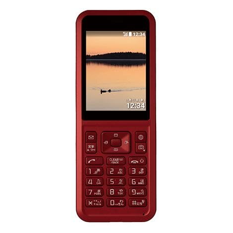 未使用 Simply 603SI SoftBank系 SIMフリー Simply 603SI シンプルで使いやすい「The 電話」SIMロック解除済 大容量バッテリー 本体 モバイル ガラケー (レッド)のサムネイル