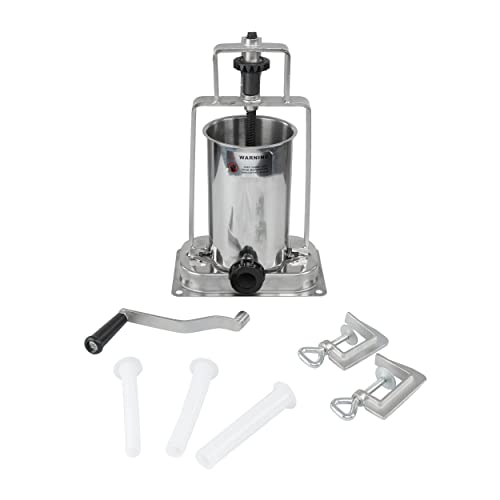 Potted Pans Vertical Sausage Stuffer Machine - 5Lb Sausage Press Machine With 3 Tube Sizes For Pork And Beef #TOP6
