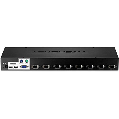 Image of TRENDnet 8-Port USB /PS2 Rack Mount KVM Switch, TK-803R, VGA & USB Connection, Supports USB & PS /2 Connections, Device Monitoring, Auto Scan, Audible Feedback, Control up to 8 Computers /Servers