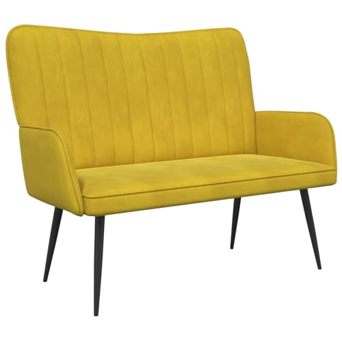 VidaXL Sofá de Dos Plazas Amarillo 115