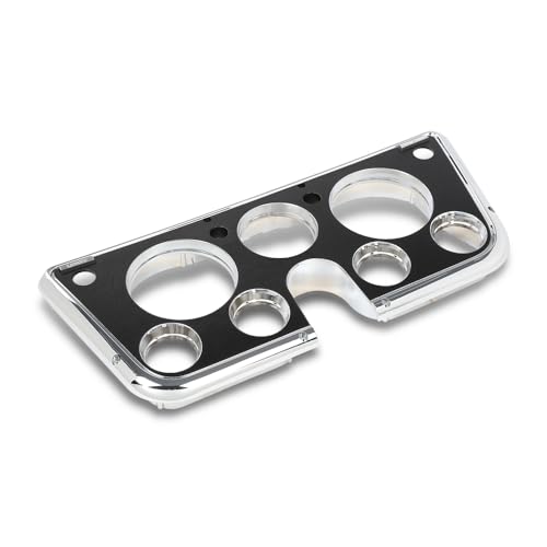 GRAND ORANGE Dash Bezel W/7 Hole Compatible with 1967 1968 1969 1970 1971 1972 Chevy/Fit for GMC C10 Pickup Truck 7 Hole Chrome Plastic Black Part
