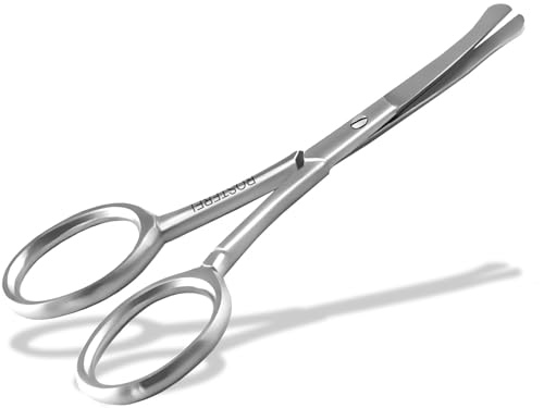 Ciseaux à ongles en acier inoxydable avec lame incurvée tranchante Ciseaux de manucure et pédicure arrondis 9 cm