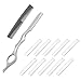 Rasoio Sfoltimento Pro-Grade con 10 Lame di Ricambio, Forbici Professionali Rasoio Pettine Diradamento Capelli, Feather Hair Styling Razor Adatto a Tous Les Styles (Argento) immagine