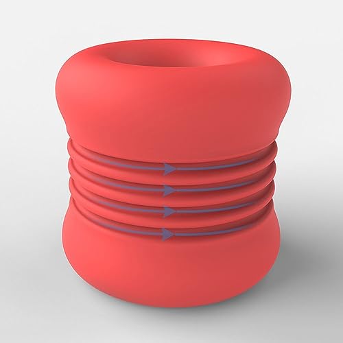 JITEM Portable Men's Gym Training Equipment Silicone Material Manual Rotation Easy to Clean(Color:Red)