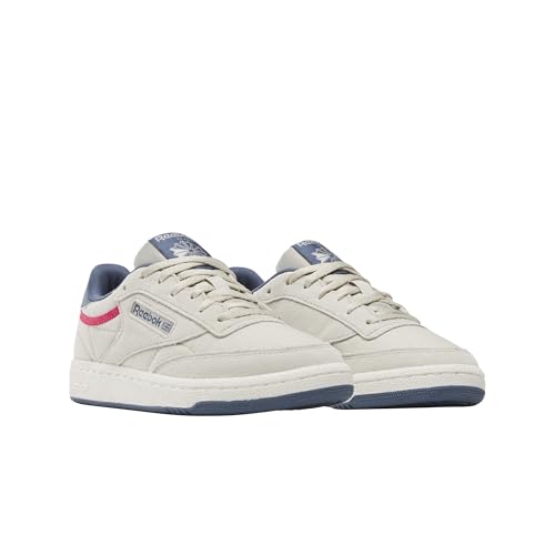 Image of Reebok Kid's Club C Sneaker, Sport Beige /Shadow /Energy Red, Big Kid 5.5