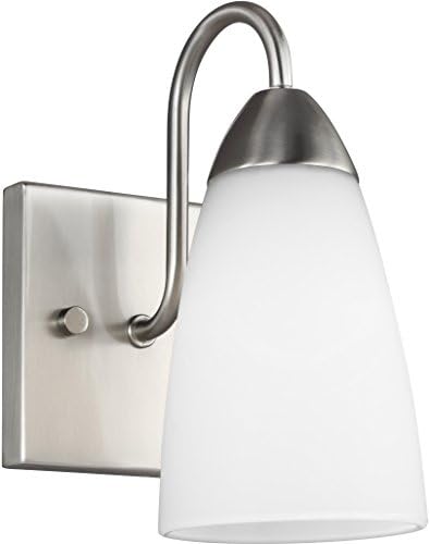 Sea Gull Lighting Generation 4120201EN3-962 Transitional One Light Wall Sconce from Seagull-Seville Collection in Pewter, Silver Finish, Brushed Nickel