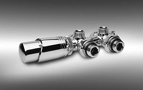 Preisvergleich Produktbild Multiblock Heizkörper Thermostat Heizungszubehör Ventil Anschlussgarnitur H Valve chrom (pulverbeschichtet)