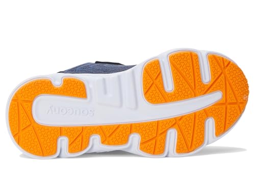 Saucony Wind 3.0 Alternative Closure (Little Big Kid) Sneaker, Navy/Peel, 7 US Unisex
