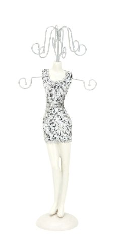 Plutus Brands Doll Shaped Jewelry Holder, Flaunting a Sequined Body