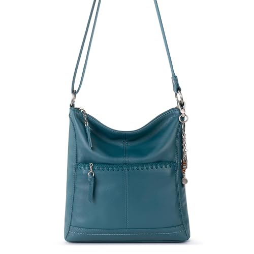 Image of The Sak Lucia Leather Crossbody Purse - Premium Leather Women's Handbag for Everyday & Travel - Cross Body Bag With Zipper