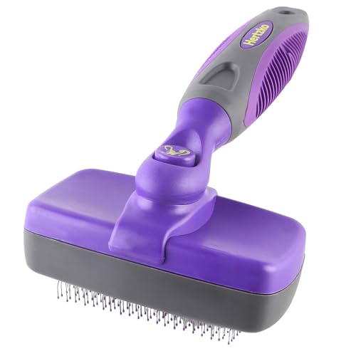 Hertzko Self-Cleaning Slicker Brush for Deshedding Long and Short...