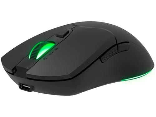 VELOX Mouse Gaming Wireless RGB - Mouse per PC senza Fili con Batteria ricaricabile, USB-C, 4800 dpi, programmabile, leggero, ricevitore USB nano, illuminazione LED RGB, nero - Mouse gaming - Immagine 1