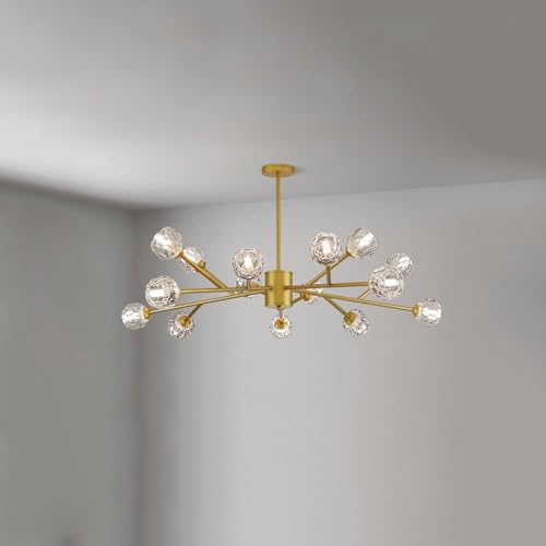 Lustre moderne en cristal pour illuminer vos soirées dans le salon