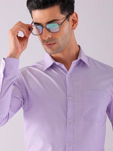 Image of The Indian Garage Co Men Slim Fit Checkered Full Sleeves Cutaway Collar Formal Shirt